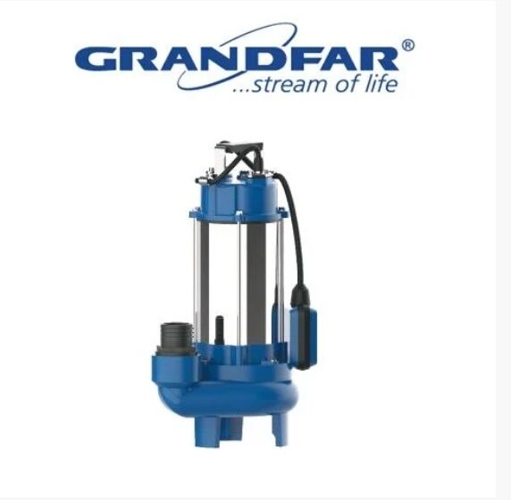 GRANDFAR GV 1500 F 0.35Hp 220V Döküm Gövdeli Atık Su Foseptik Drenaj Dalgıç Pompa